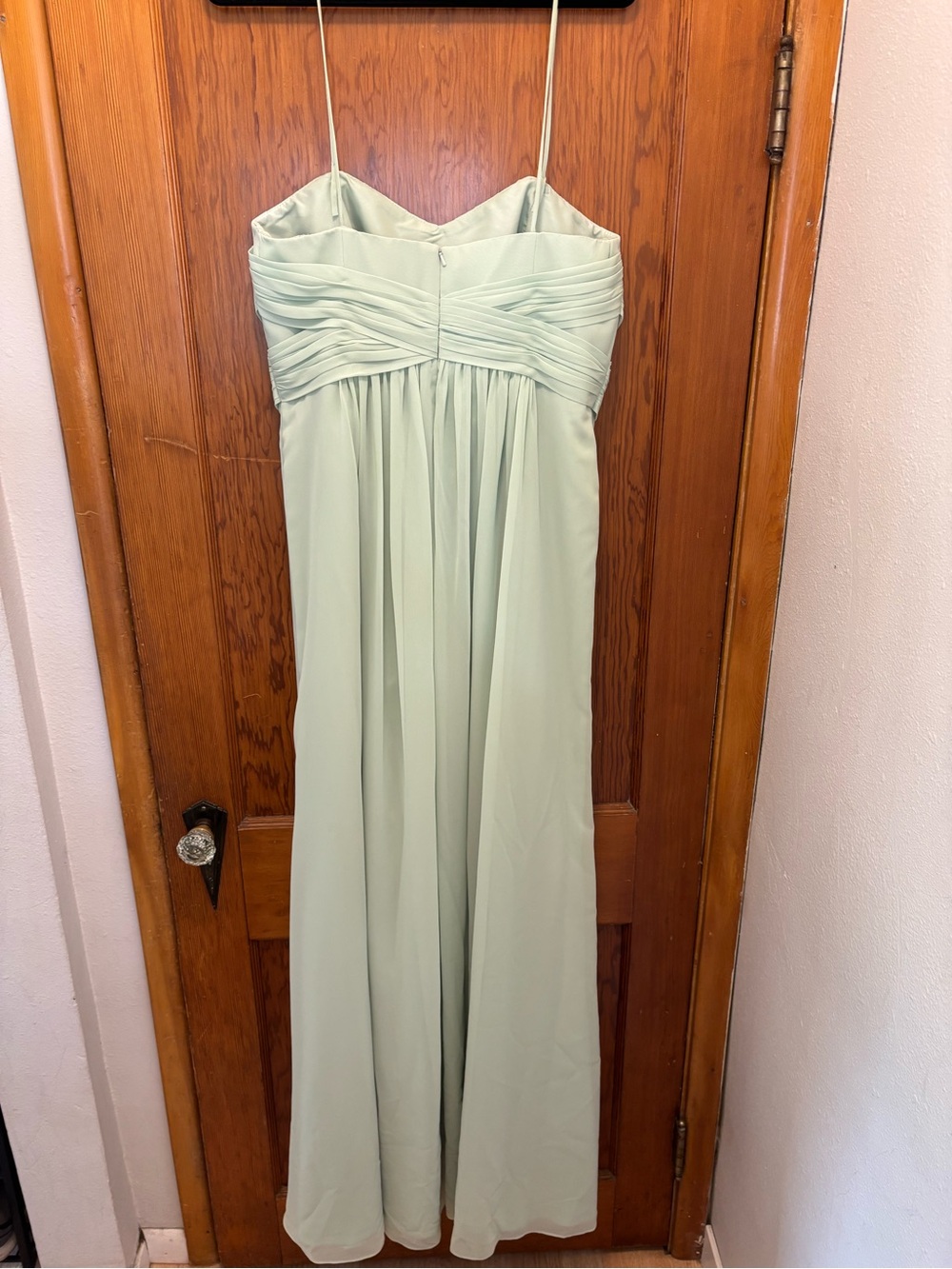 David’s Bridal Sage Green Strapless Dress - Picture 2 of 4